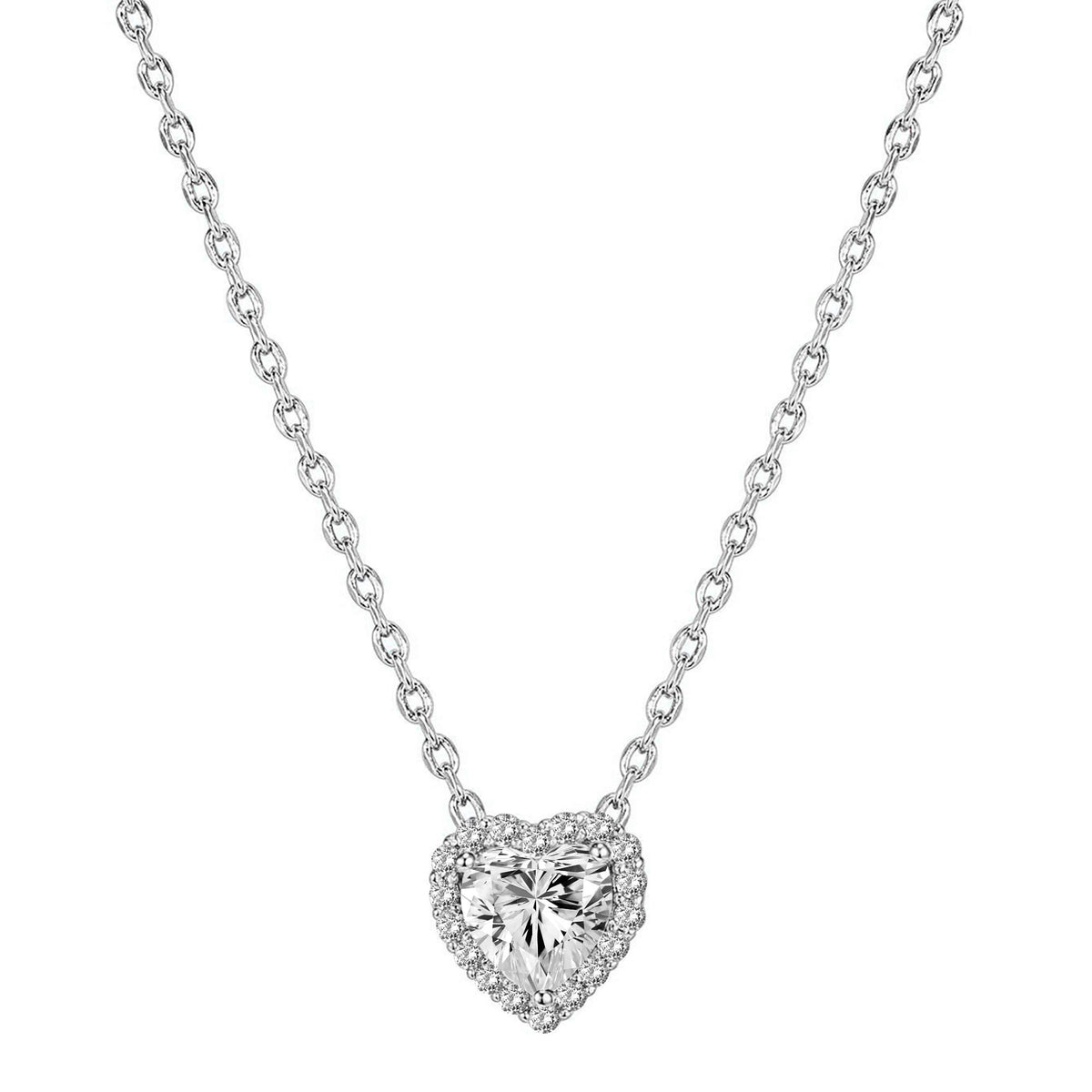 PAVOI 14K Gold Plated Post Faux Diamond Round Solitaire Pendant Halo Necklace | Gold Necklace for Women | Slider Adjustable