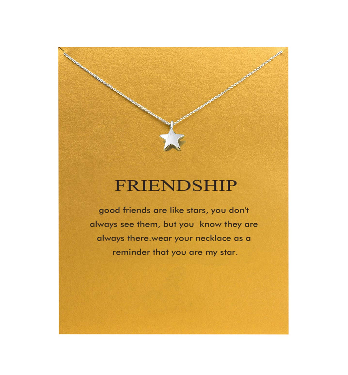 Baydurcan Silvery Necklace for Women Pendant Chain Friendship Necklace Gift