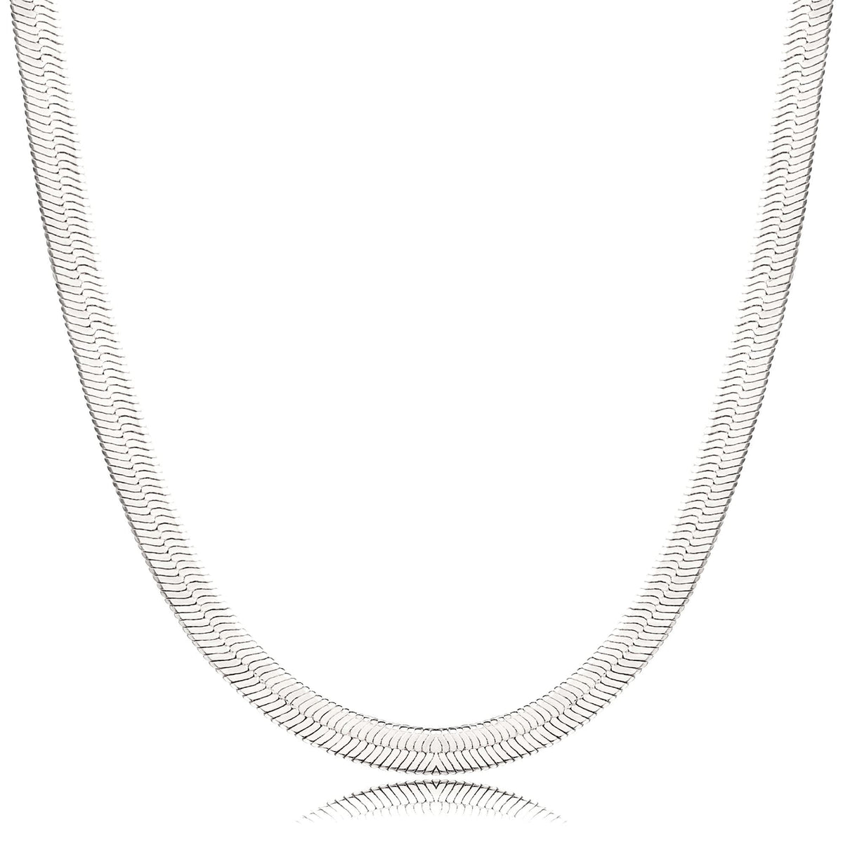 DEARMAY 14K Gold Plated Herringbone Necklaces for Women, Dainty Gold Snake Choker Chain Non Tarnish Trendy Simple Thin & Chunky Options Neckalce 1.5/3/5/6/8mm Chain Jewelry for Gifts