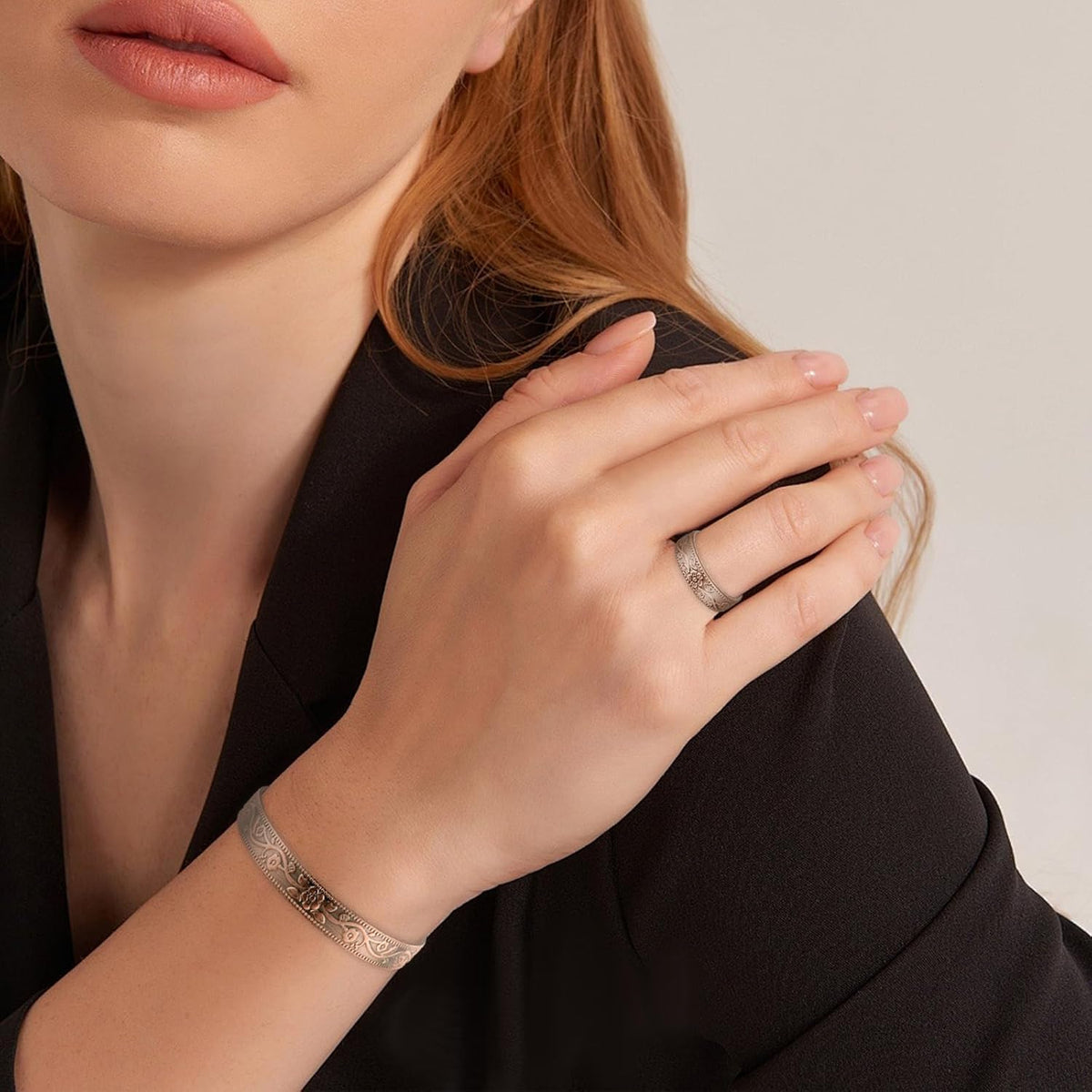 BioMag Copper Magnetic Bracelet Set for Women Men, Pure Copper Jewelry Gift