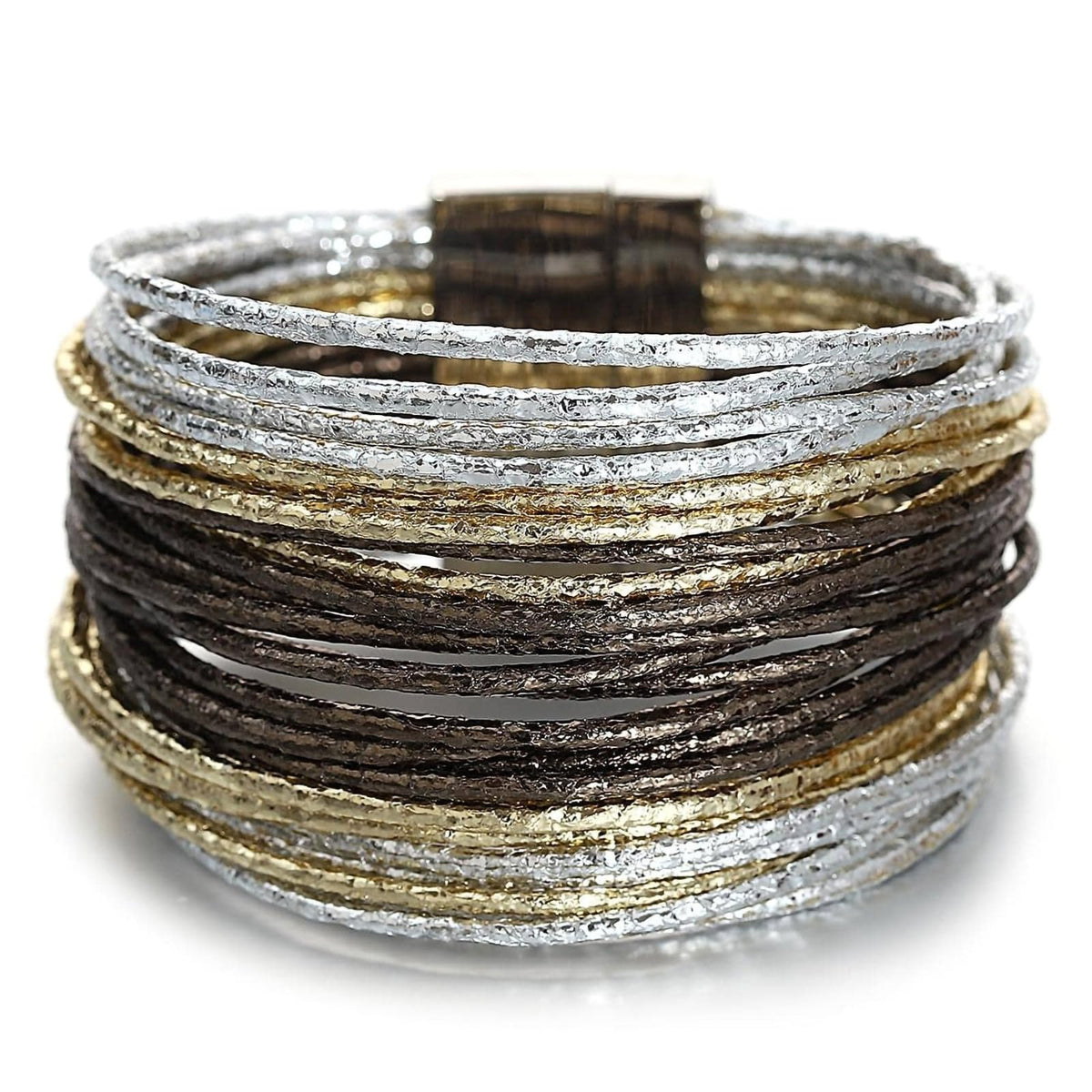 Fesciory Leather Wrap Bracelet for Women, Boho Western Layered Cuff Jewelry