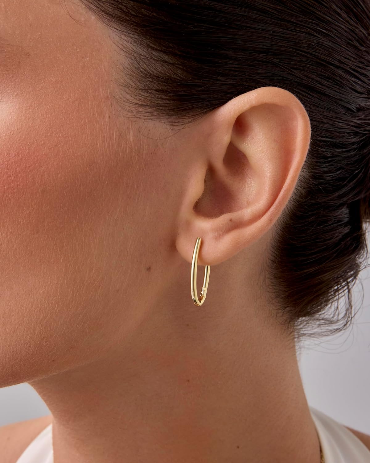 PAVOI 14K Gold Plated Geometric Hoop Earrings for Women, Huggie Hoops